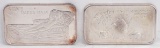 Easter 1971 & Goya's Naked Maja 1 Troy Oz. .999 Fine Silver Bars