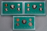 1994, 1995 & 1996 U.S. Mint Proof Sets