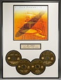 Framed Led Zeppelin 1st Album Limited Edition Gold Plated Compact Disc Set