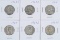 6 Washington Silver Quarters; 2-1962D, 2-1964P, 2-1964D