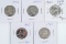 5 Washington Silver Quarters; 2-1954D, 1961P, 2-1962P