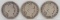 1899, 1906-D  & 1907-D Barber Half Dollars