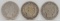 1907-S, 1907-O  & 1908-D Barber Half Dollars