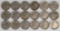 18 Buffalo Nickels, Various Dates/Mints