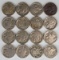 16 Buffalo Nickels, Various Dates/Mints