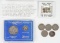 1942 Walking Liberty, 1936 Mercury Dime, 4 V Nickels &
