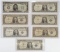 1934 $5 Green Seal Reserve Note, 6 1957 $1 Silver Certificates