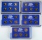 5 U.S. Mint 50 State Quarters Proof Sets
