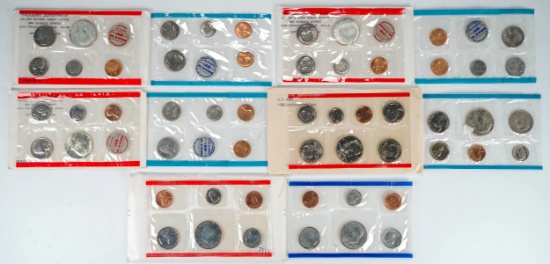 5-U.C. U.S. Mint Coin Sets; 2-1968, 1970, 1980 & 1988