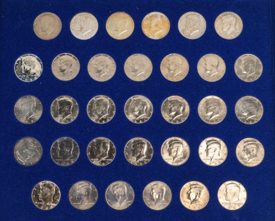 John F Kennedy Half Dollar Collection Set, 1964-1997