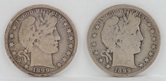 1899 & 1899-S Barber Half Dollars