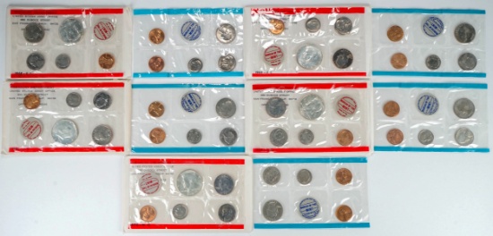 5-U.C. U.S. Mint Coin Sets; 3-1968, 1969 & 1970