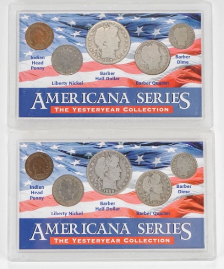 2 Americana Series Yesteryear Coin Collection Sets