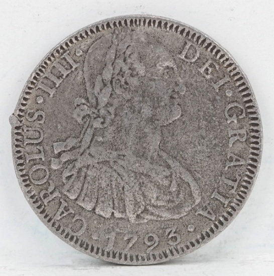 1793 Carolus IIII Dei Gratia Silver Coin