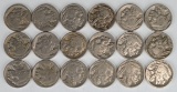 18 Buffalo Nickels, Various Dates/Mints