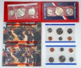 2 1776-1976U.S. Bicentennial Silver Unc Sets & 2-1995 U.S. Mint Unc Coin Sets