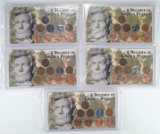 5 Sets Of 9 Decades of Lincoln Pennies (Unopened)