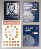 3 Lincoln Cent Blue Books & Lincoln Wheat-Ear Penny Collection Board