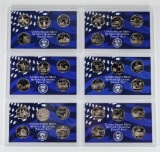 6 U.S. Mint 50 State Quarters Proof Sets