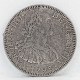1793 Carolus IIII Dei Gratia Silver Coin