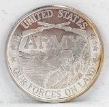 U.S. Army, Our Forces On Land; 1oz. .999 Fine Silver