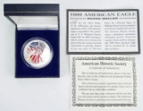 1999 American Colorized Silver Eagle, 1 Troy Oz. Fine Silver