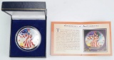2000 American Colorized Silver Eagle, 1 Troy Oz. Fine Silver