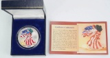 2001 American Colorized Silver Eagle, 1 Troy Oz. Fine Silver