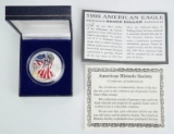 1999 American Colorized Silver Eagle, 1 Troy Oz. Fine Silver