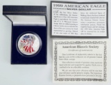 1999 American Colorized Silver Eagle, 1 Troy Oz. Fine Silver