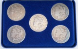 Morgan Silver Dollar Collection Set; 5 Coins (1888,1889,1890,1891,1900)