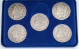 Morgan Silver Dollar Collection Set; 5 Coins (1892,1896,1897,1898,1899)