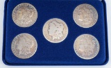 Morgan Silver Dollar Collection Set; 5 Coins (1892,1896,1897,1898,1899)
