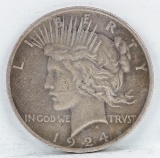 1924-P Peace Silver Dollar