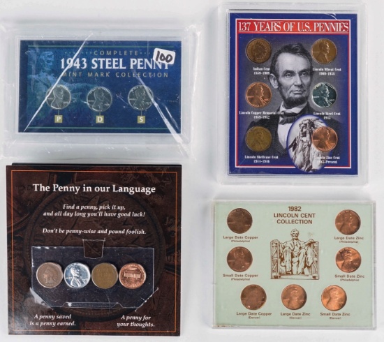 4 Lincoln Head Collection Sets