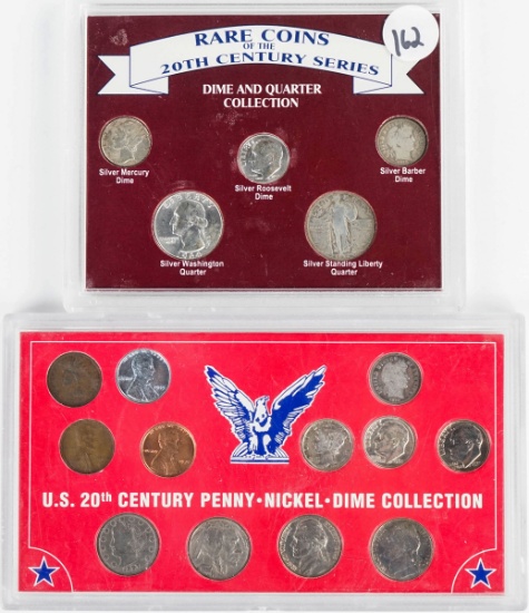 Rare Coins of the 20th Century Set & US 20th Century Penny/Dime Collection Set