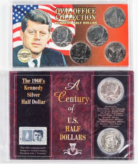 Oval Office Kennedy Half Dollar Collection Set & 1960's Kennedy Half Dollar Set