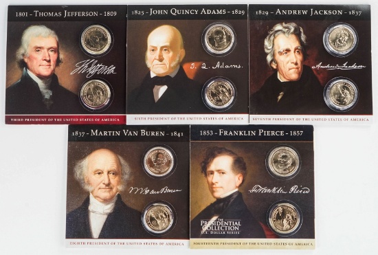 5  Presidential Dollar Collection Sets