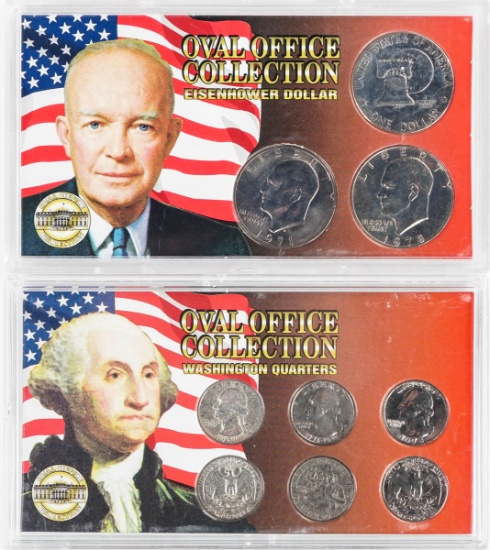 Eisenhower Dollar Collection Set & Washington Quarters Collection Set