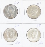 4-1964 Kennedy Half Dollars
