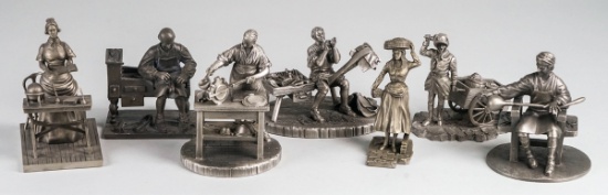 7 Franklin Mint Limited Edition Pewter Figurines