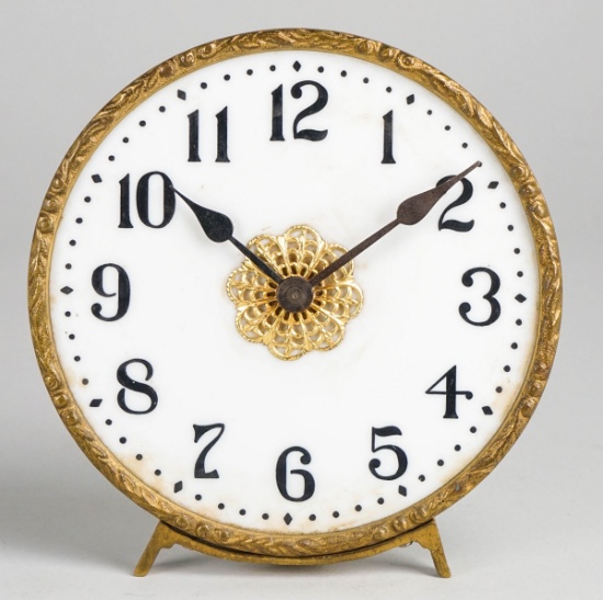 Seth Thomas Milk Glass Dial Candle Clock
