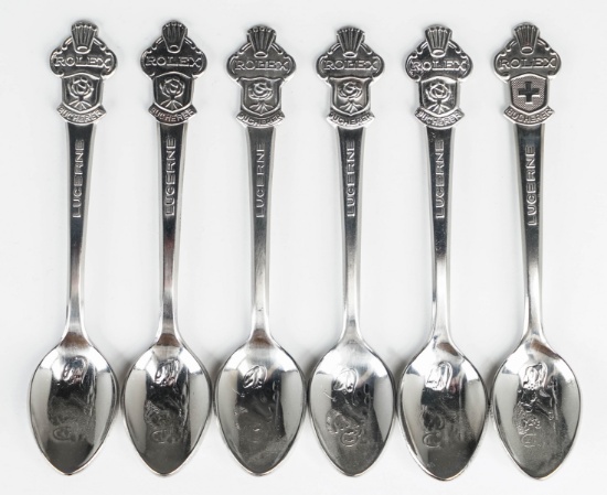 6 Rolex  Souvenir Spoons - Bucherer of Switzerland