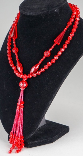 Australian Red Crystal Necklace