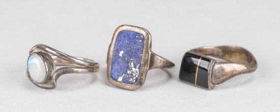 2 Marraccini Rings & 1 Opal Sterling Ring