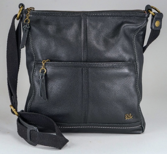 "The Sak" Black Leather Crossbody Handbag