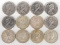 12 Silver Elizabeth 25 Cent Coins