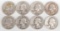 8 Washington Silver Quarters (4-1951P, 4-1953D)