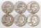6 Washington Silver Quarters (1951D,1952P,1954P,1957P,1959P,1959D)