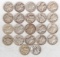 22 Mercury Silver Dimes, Various Dates/Mints
